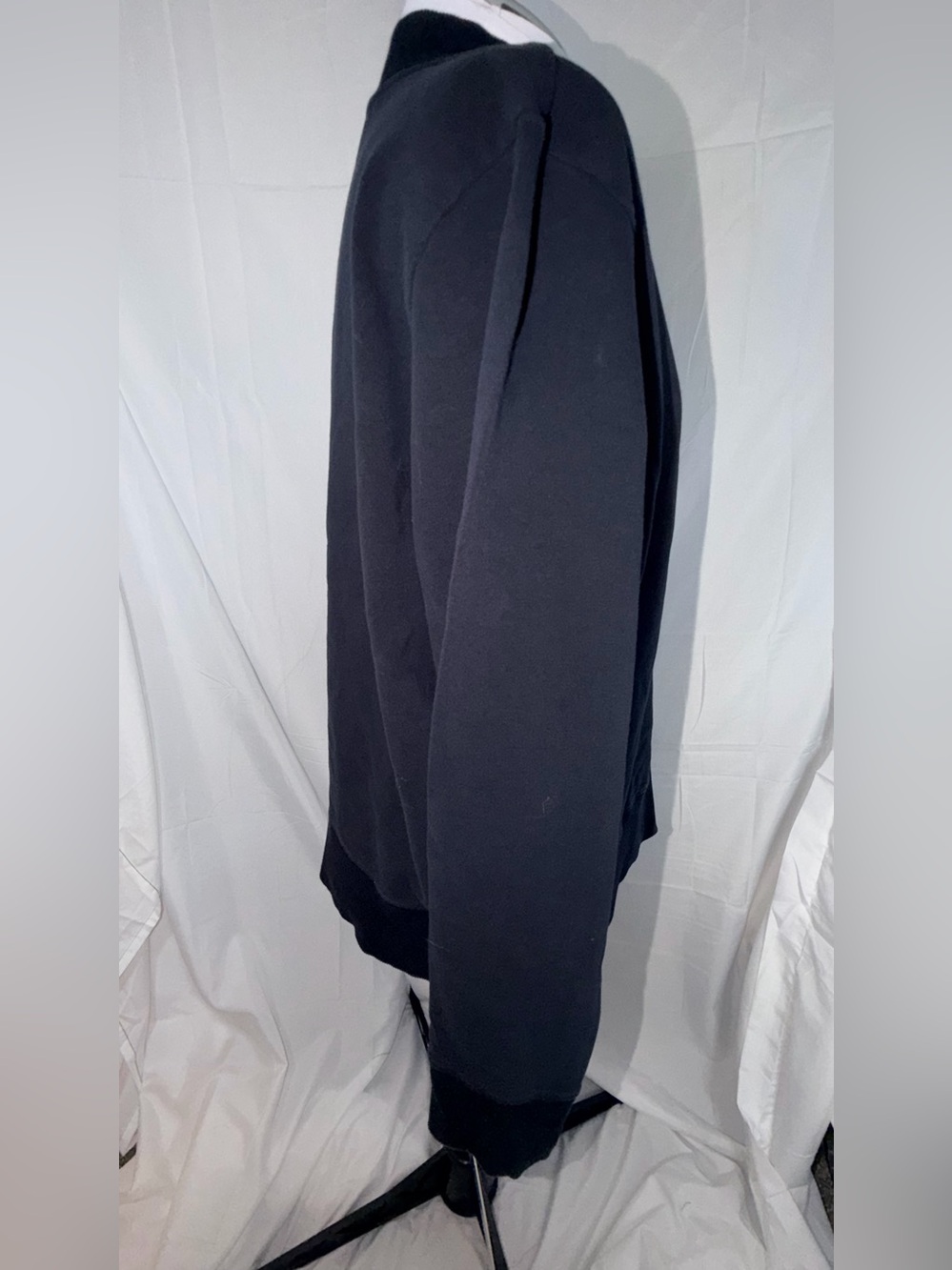 Universal Standard Zoe Half Zip Funnel Neck Pullover Sweatshirt Sz S Black - Picture 4 of 10
